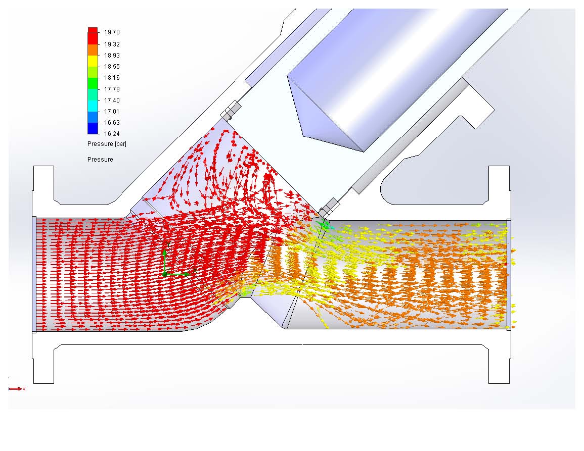 Straightway Valve Flow Simulation